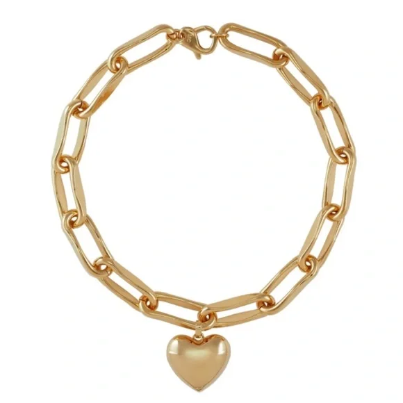 LAST ONE- PRICE FIRM💕NWT Martha Calvo Joolz 14k Heart Chain Necklace - Picture 5 of 6